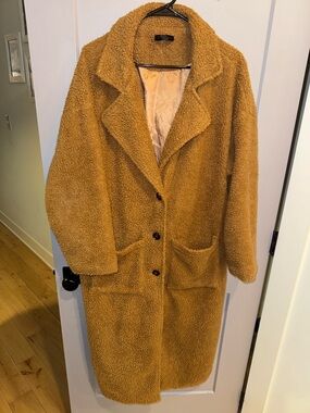 Women’s Casual Loose Solid Color Button Front Fleece Jacket